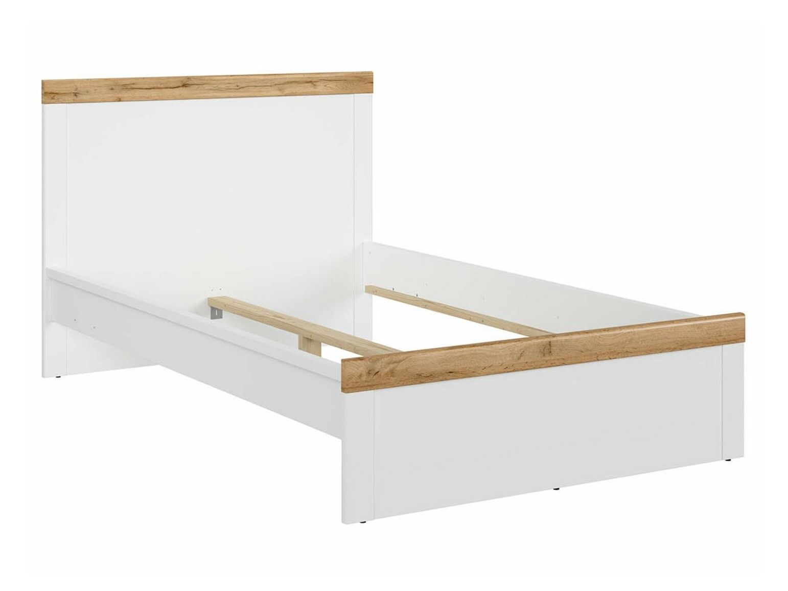 Lit Sonsoru 115 (Blanc + Blanc brillant + Chêne wotan)