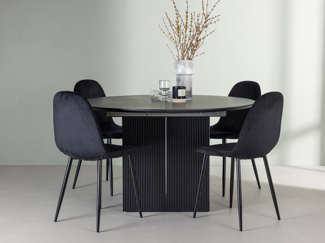 Salle à manger complète Dallas 4287 (Noir)