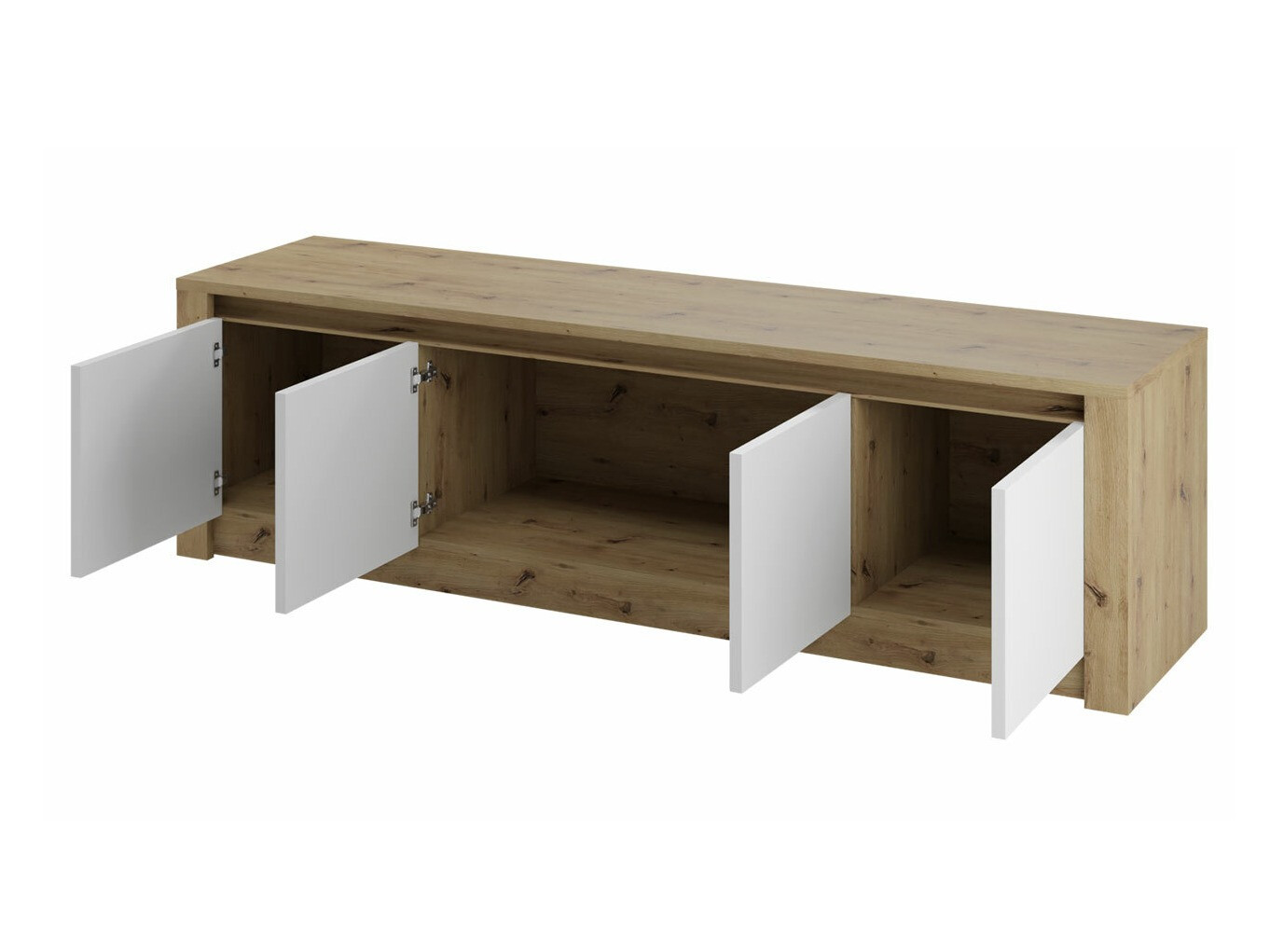 Ensemble de chambre Deldale 121 (Chêne Artisan + Blanc)