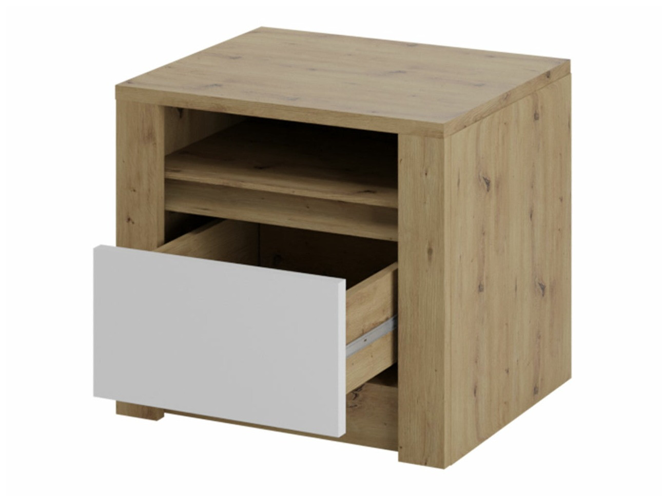 Ensemble de chambre Deldale 121 (Chêne Artisan + Blanc)