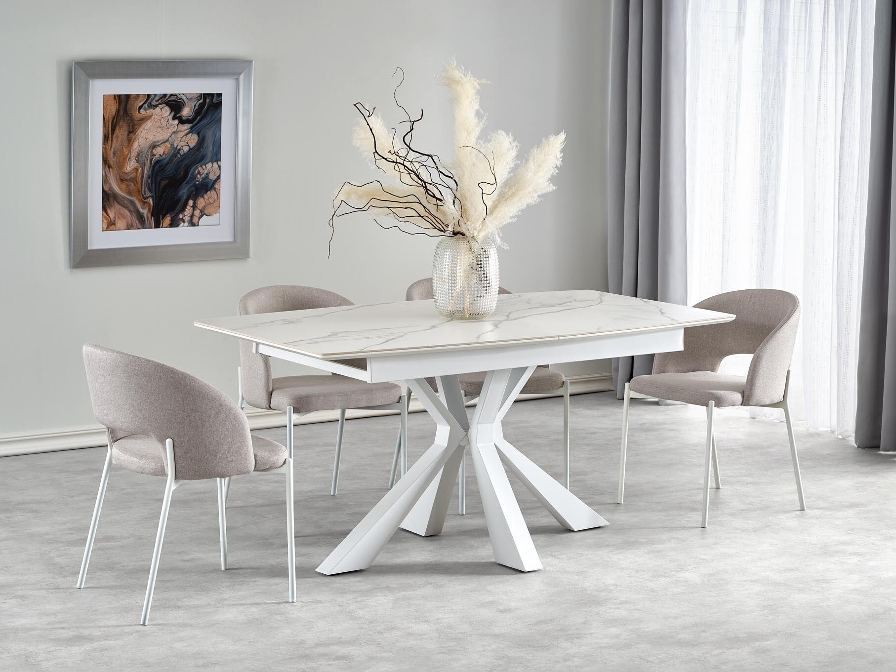 Chaise Houston 1266 (Crème + Blanc)