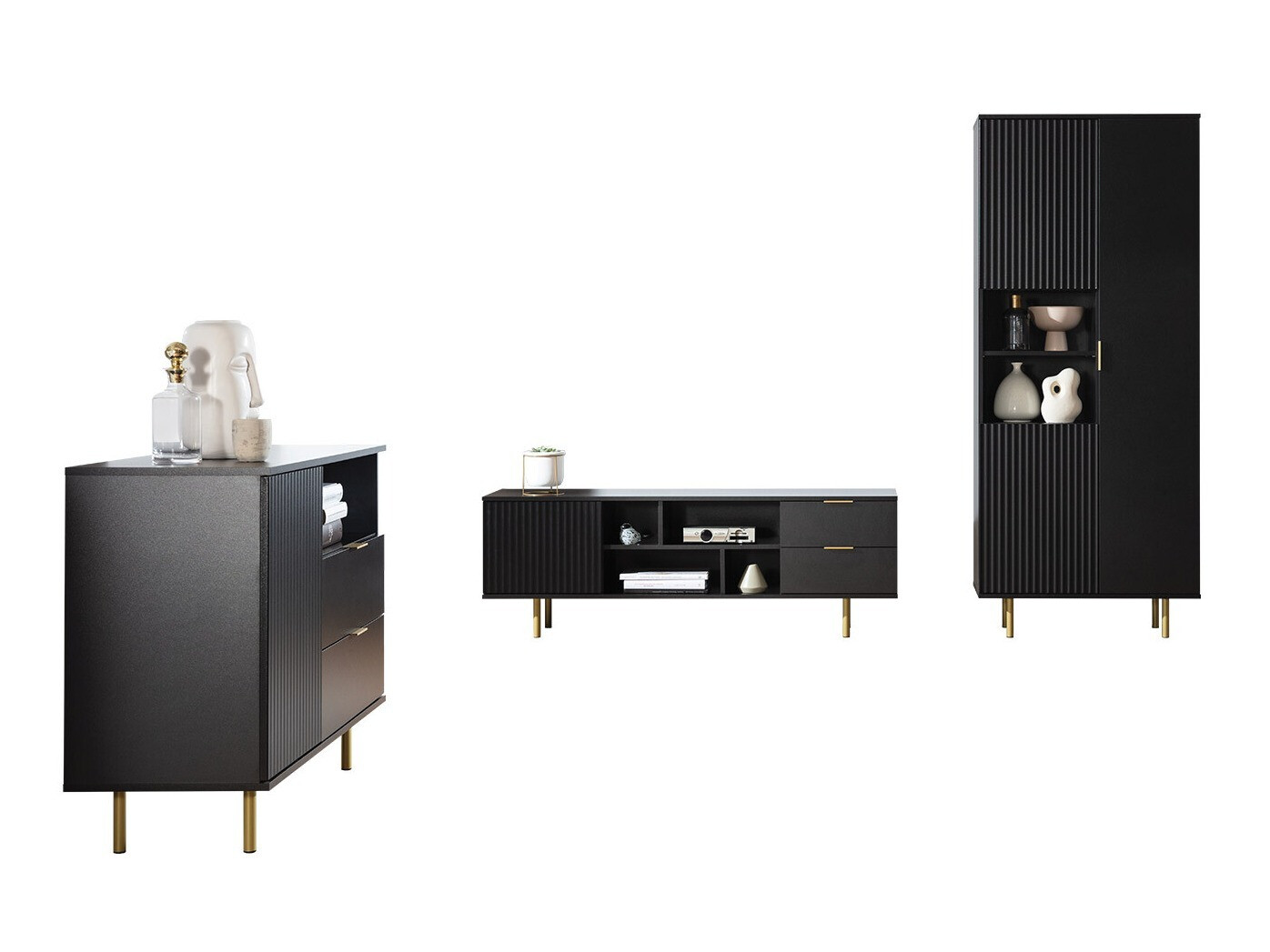 Ensemble de salon Decus II (Noir)