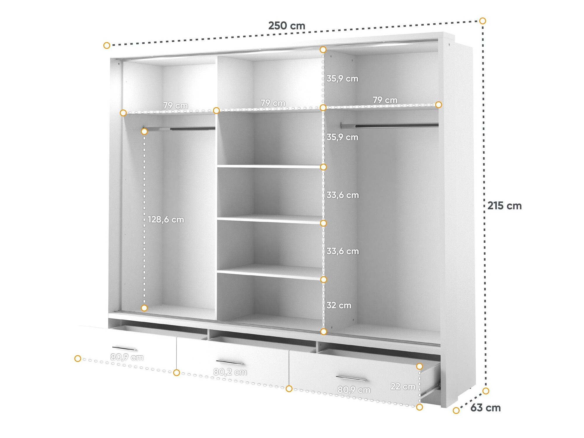 Armoire Fresno 100 (Blanc)