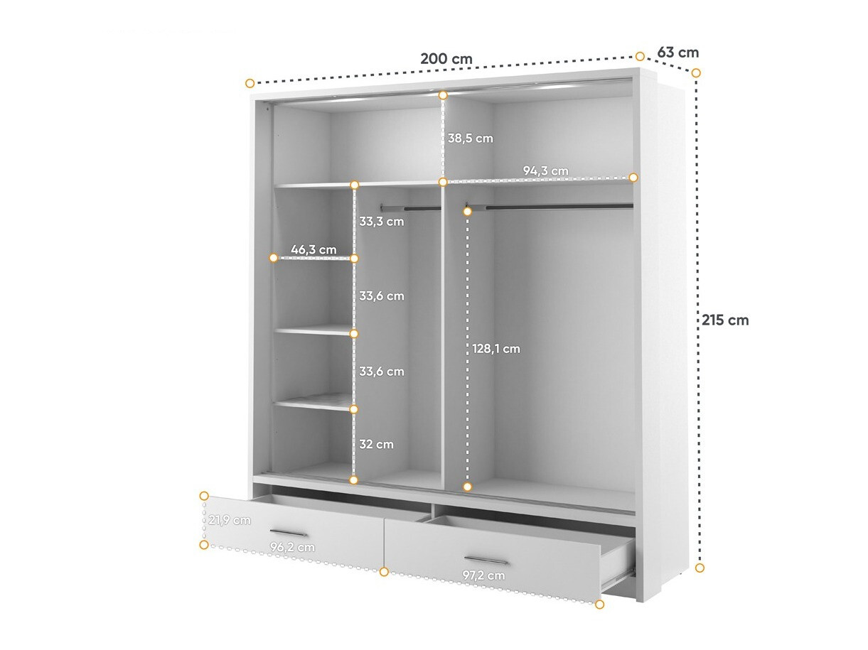 Armoire Fresno 104 (Blanc)