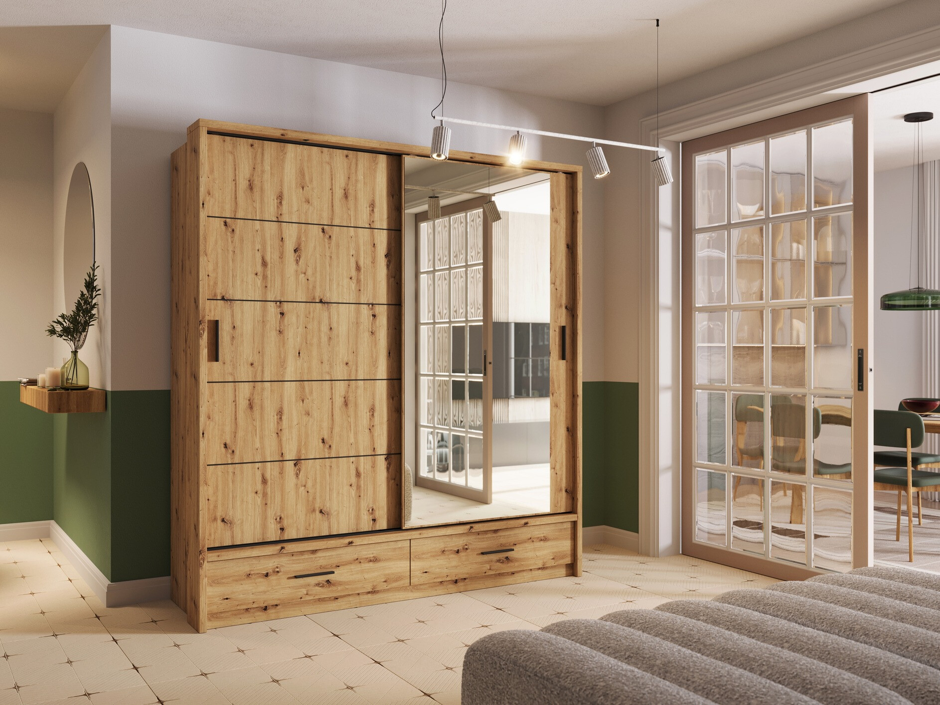 Armoire Fresno 104 (Chêne Artisan)