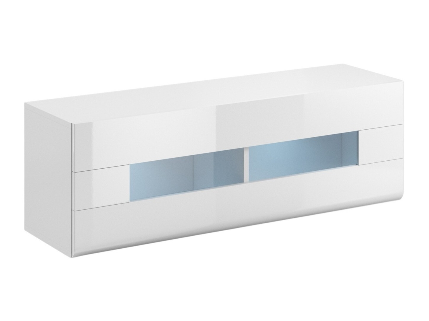 Armoire murale Torsone 116 (Blanc + Blanc brillant)