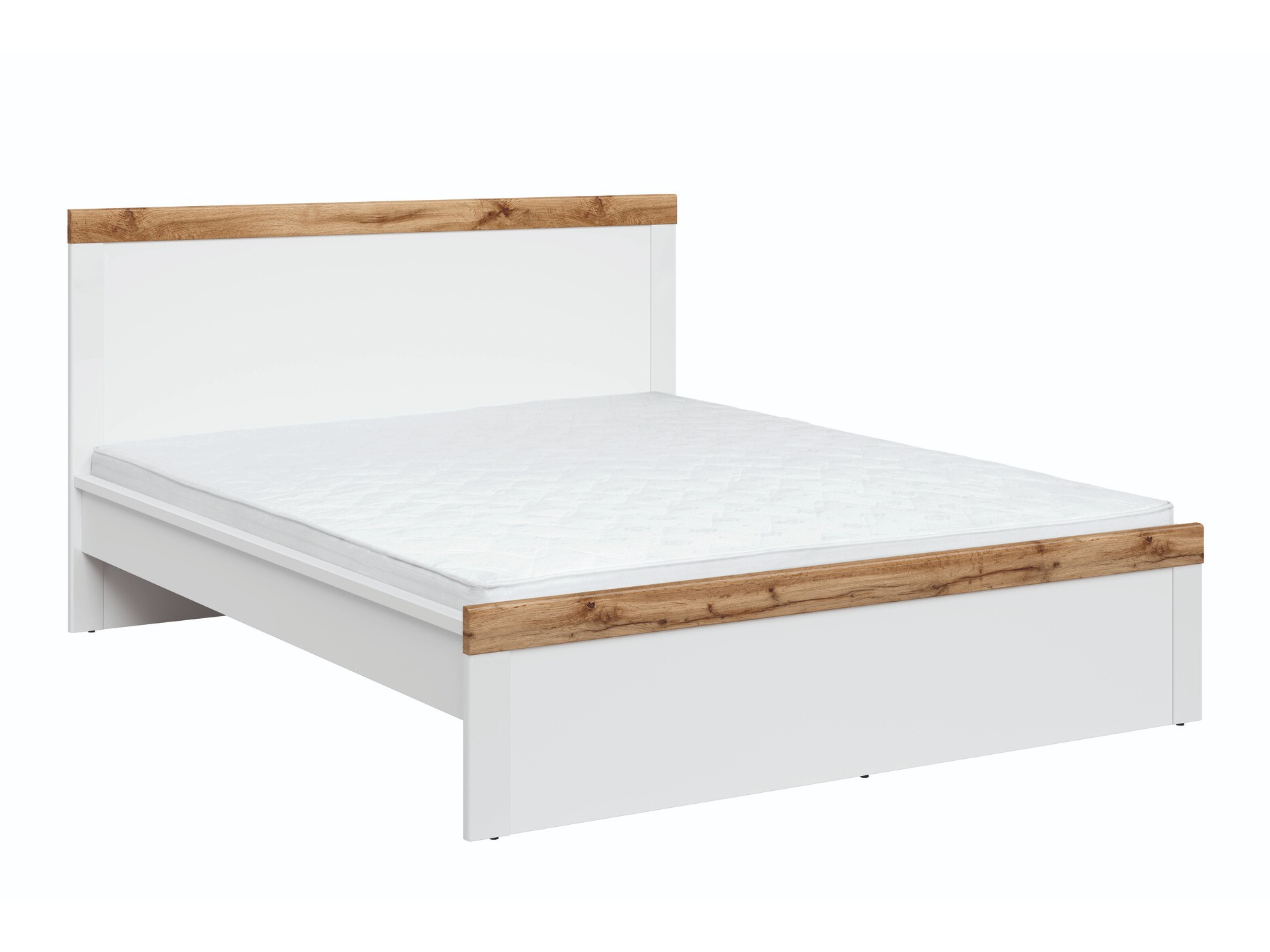 Lit Sonsoru 138 (Blanc + Chêne)