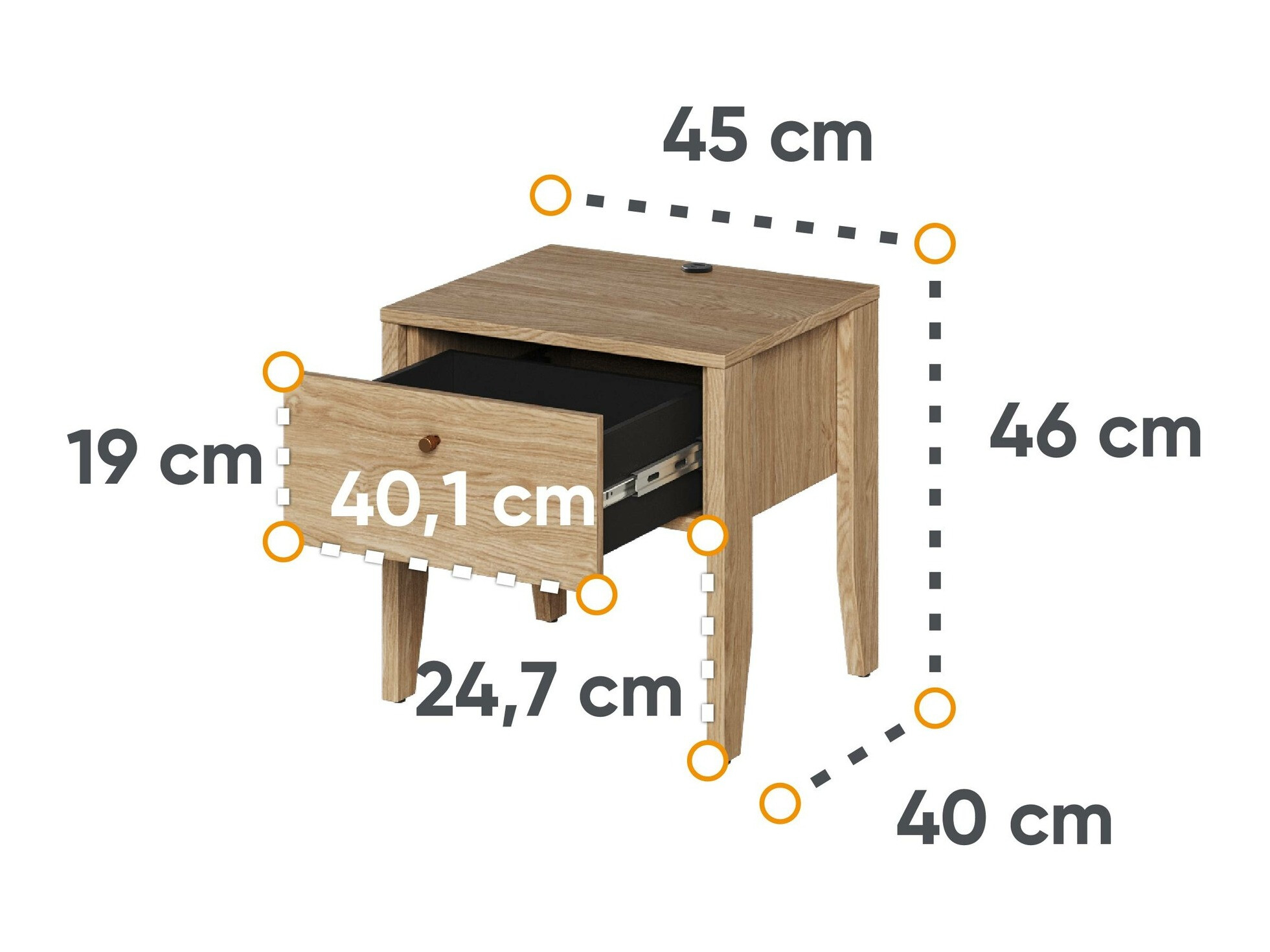 Table de chevet Salviri 104