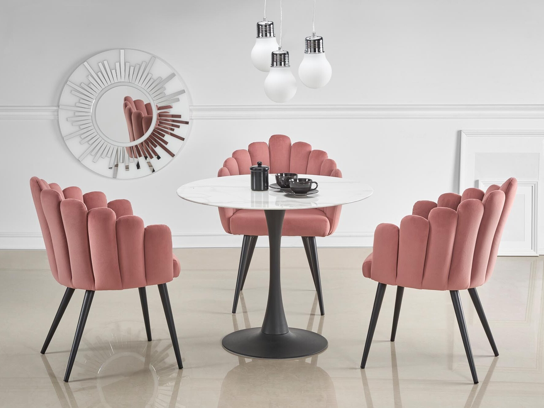 Chaise Houston 976 (Rose + Noir)