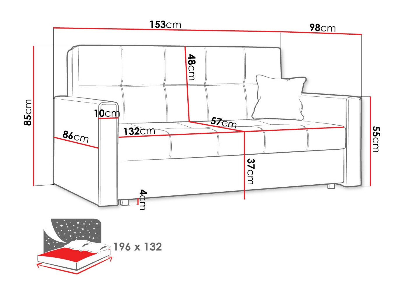 Canapé convertible Nuvora III (Spirit 11)