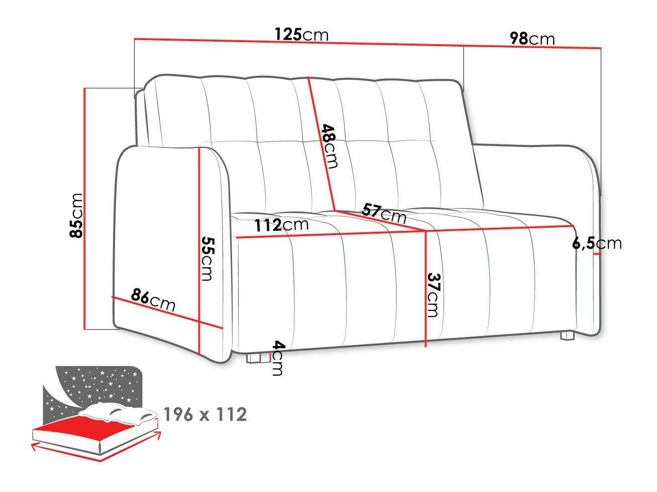 Canapé convertible Aquarin II (Country 3)