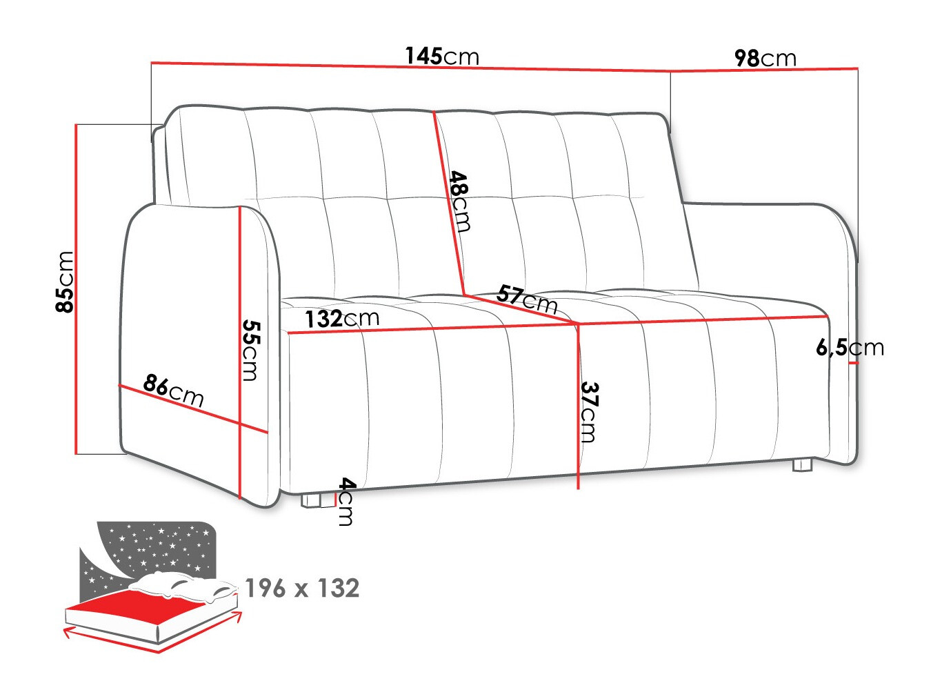 Canapé convertible Aquarin III (Country 3)