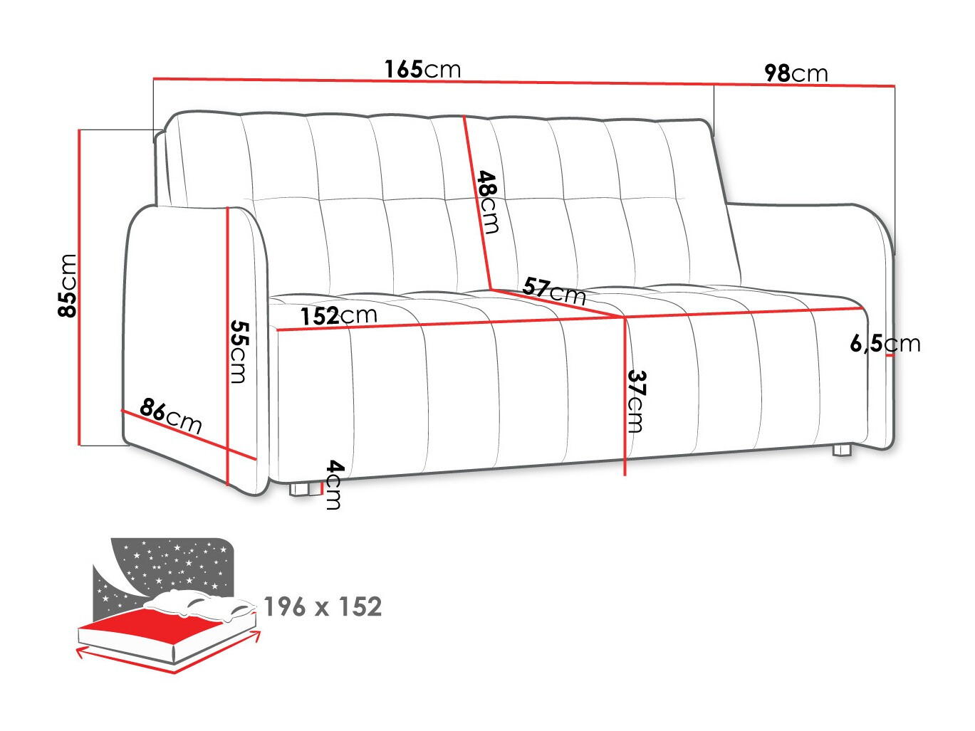 Canapé convertible Aquarin IV (Kronos 22)