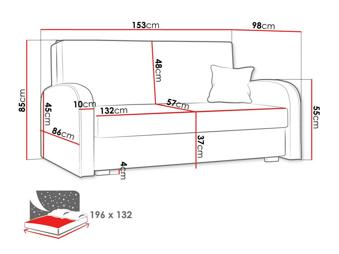 Canapé convertible Galona III (Mono 244 + Sorriso 4)