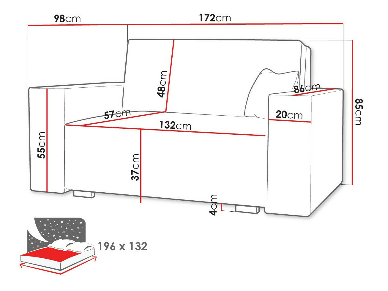 Canapé convertible Serora III (Neve 34)