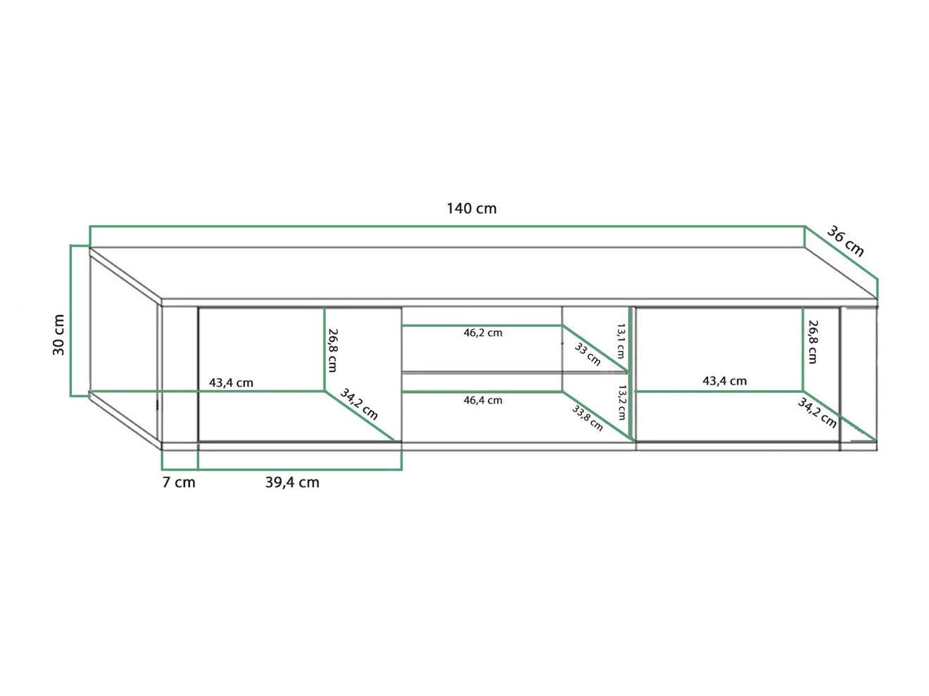 Meuble TV Gilroy 104 (Blanc + Blanc brillant)