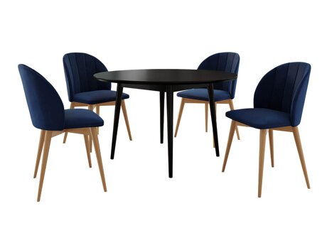 Salle à manger complète Racine 127 (Marron + Magic Velvet 2216)