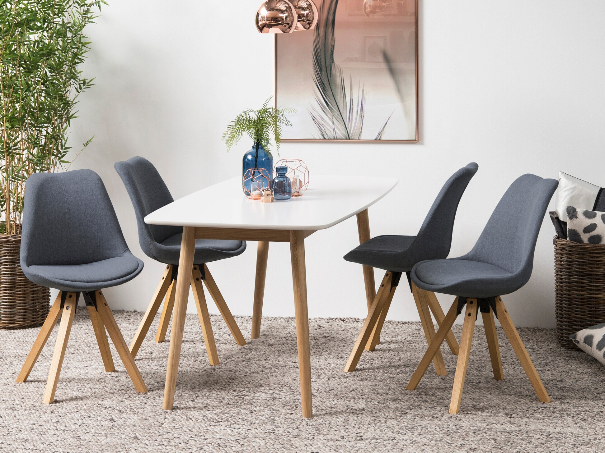 Chaise Norsica 135 (Gris foncé + Brun clair)
