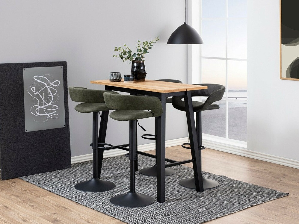 Chaise de bar mi-hauteur Norsica 280 (Chaki + Noir)