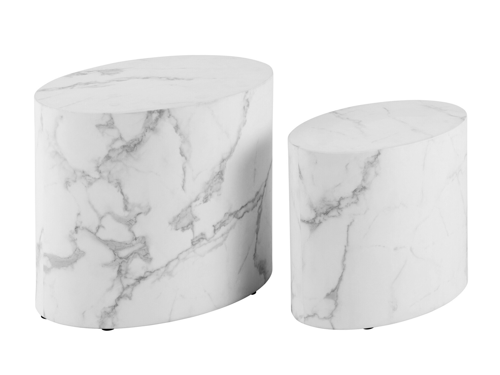 Ensemble de tables d'appoint Norsica 587 (Marbre blanc)