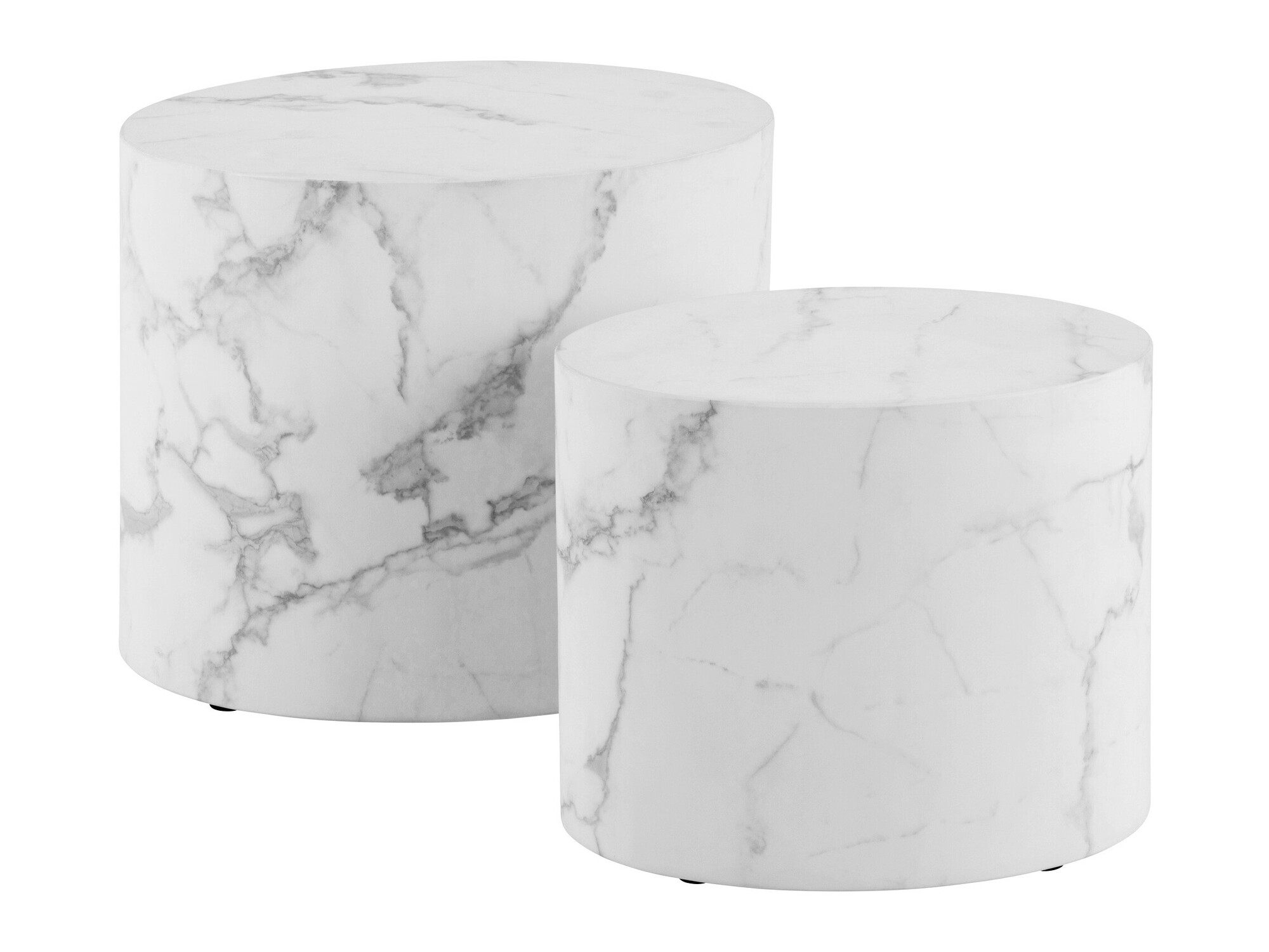 Ensemble de tables d'appoint Norsica 587 (Marbre blanc)