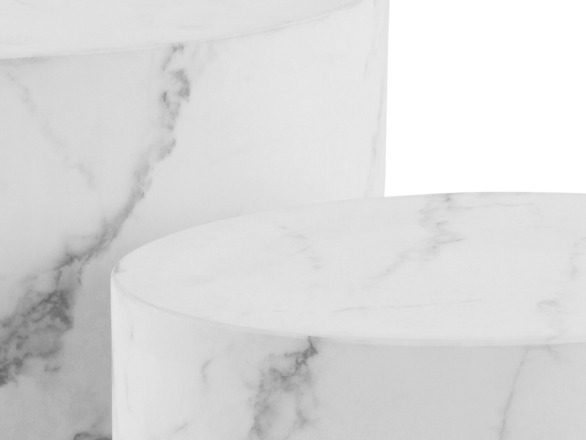 Ensemble de tables d'appoint Norsica 587 (Marbre blanc)