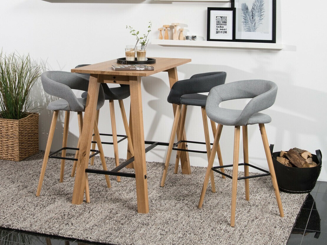 Chaise de bar mi-hauteur Norsica 139 (Gris clair)