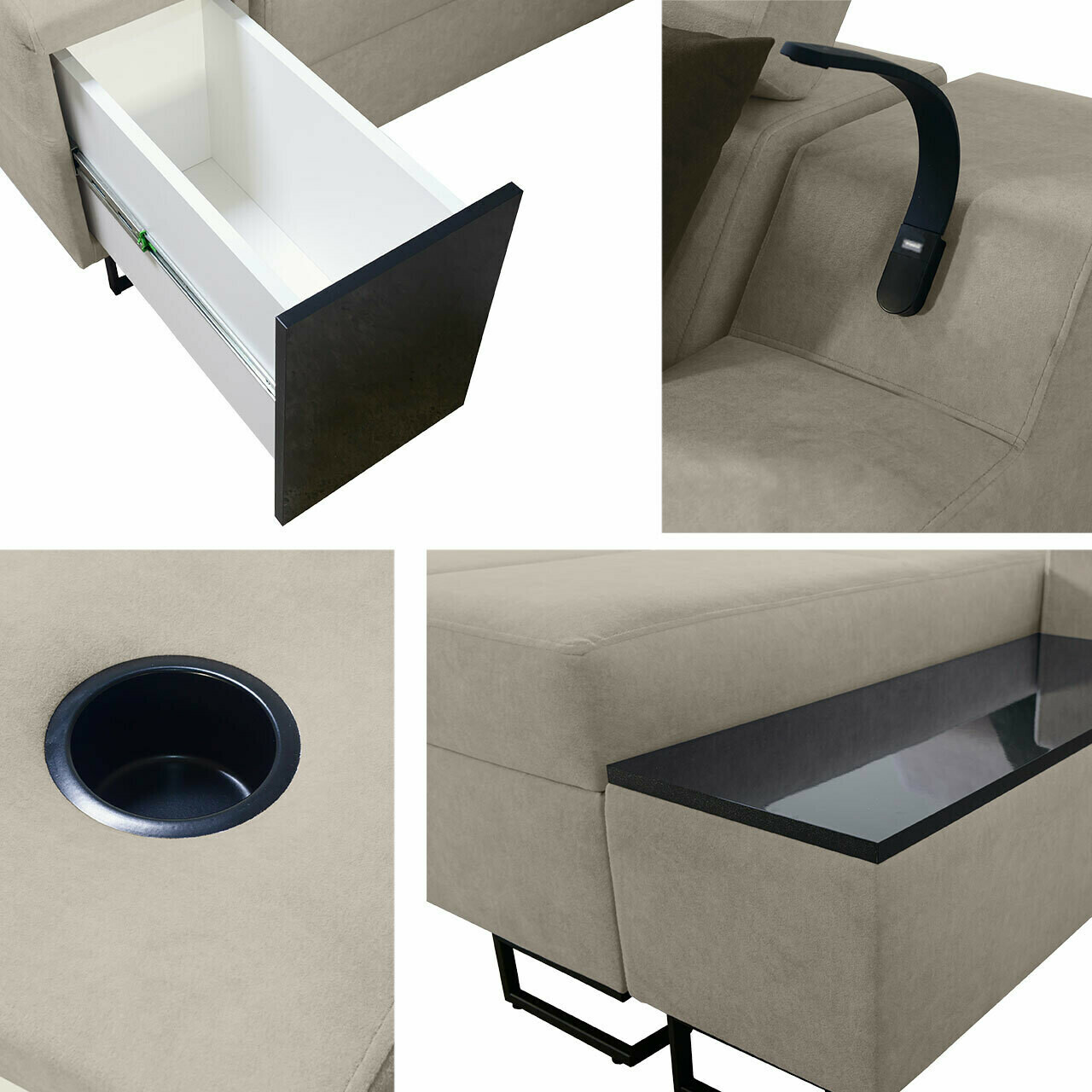 Canapé d'angle Sarasota 160 (Uttario Velvet 2979 + Uttario Velvet 2980)