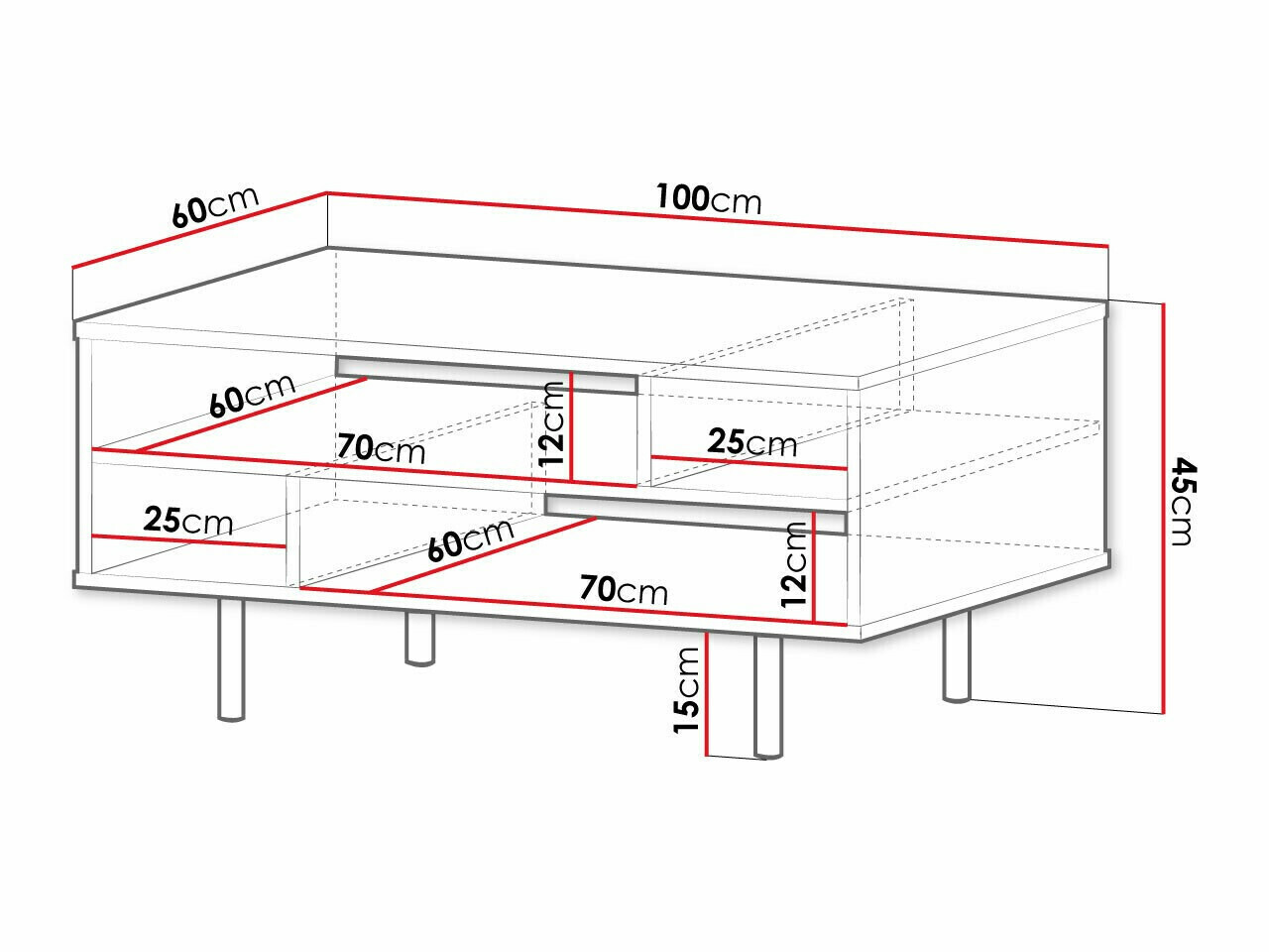 Table basse Decus (Cachemire)