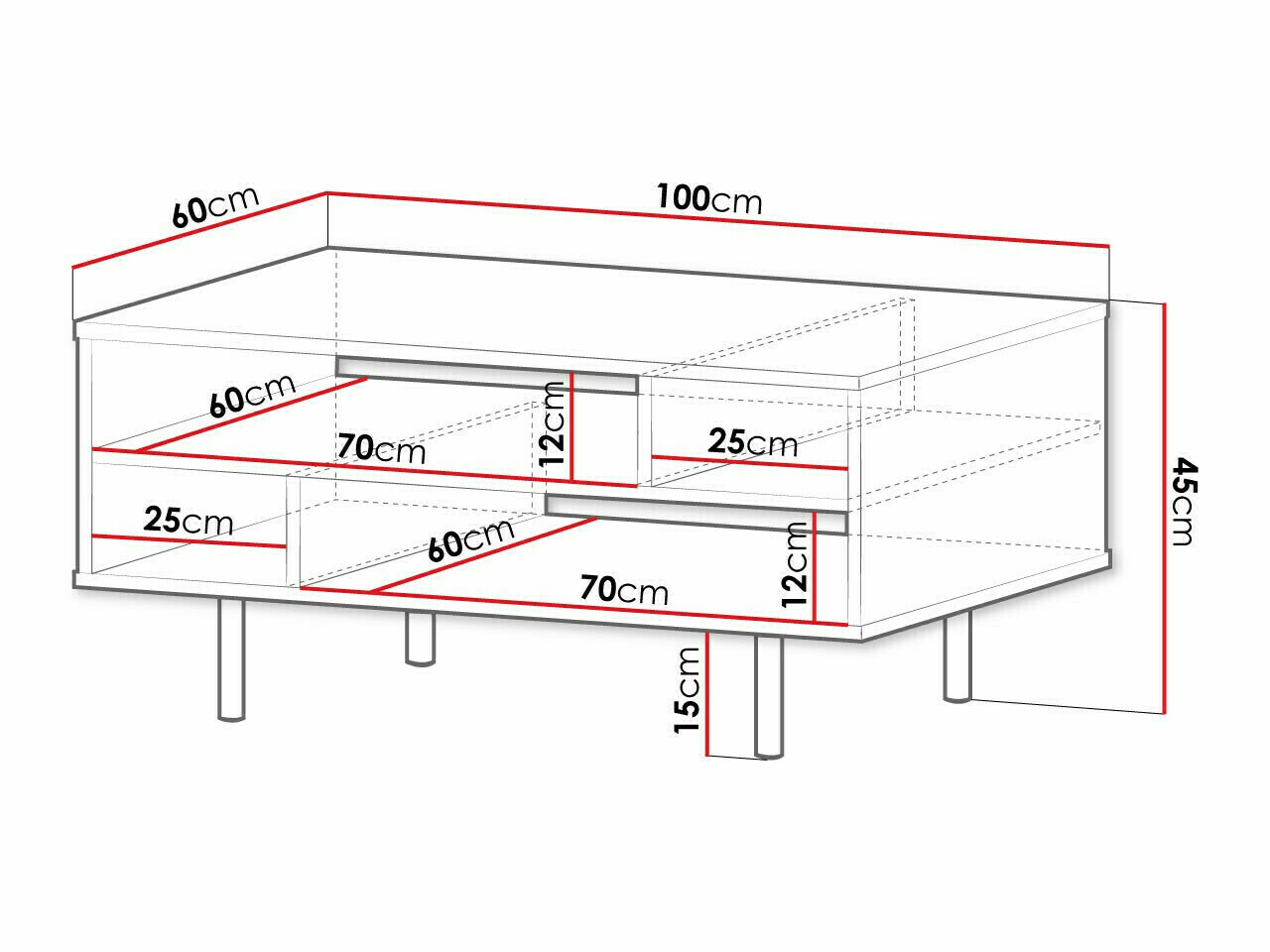 Table basse Decus (Noir)