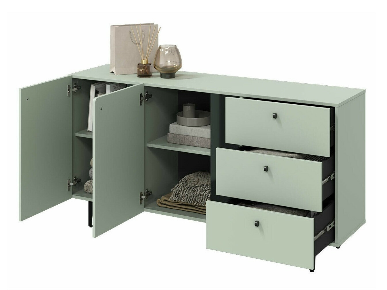 Commode Fresno AF112 (Vert poussiéreux)
