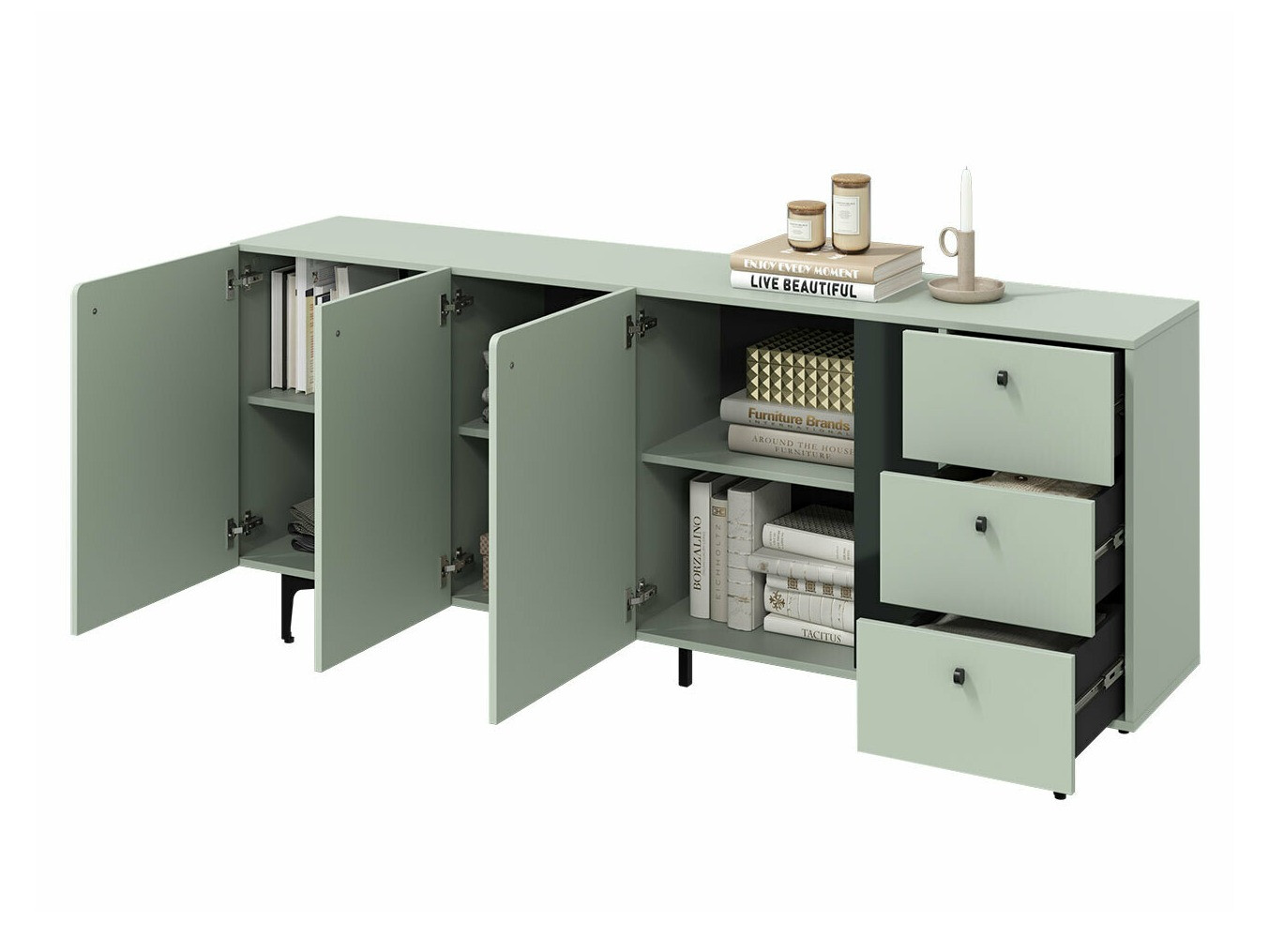 Commode Fresno AF113 (Vert poussiéreux)