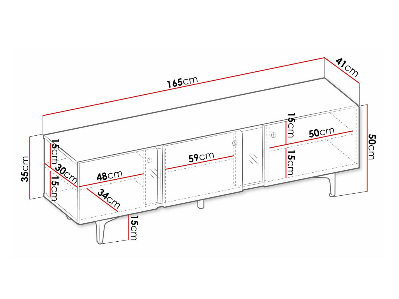 Meuble TV Fresno AF116 (Bleu)