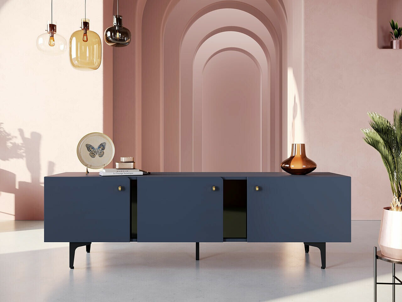 Meuble TV Fresno AF116 (Bleu)