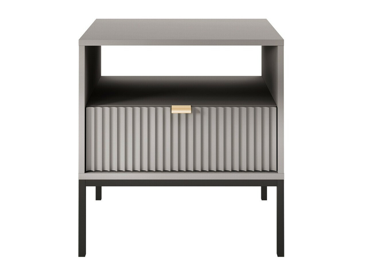 Table de chevet Lima L102 (Gris + Noir)