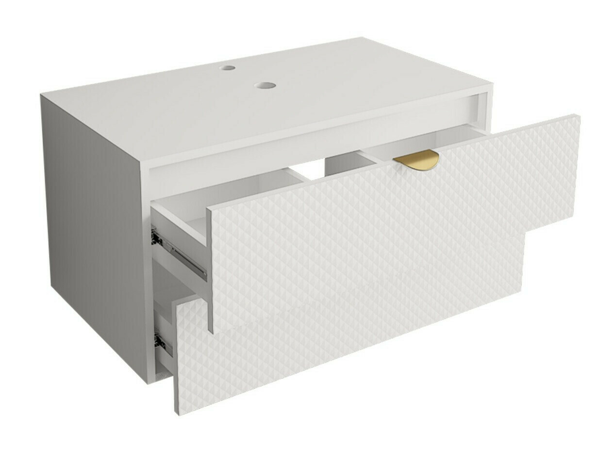 Armoire de salle de bains murale pour lavabo Fenenou 101 (Blanc)