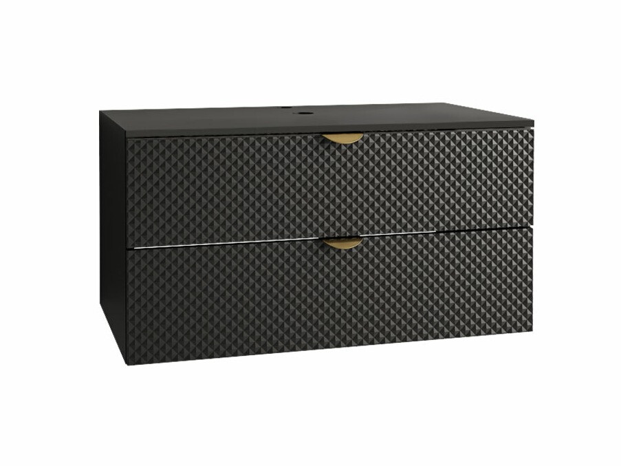 Armoire de salle de bains murale pour lavabo Matrix (Noir)