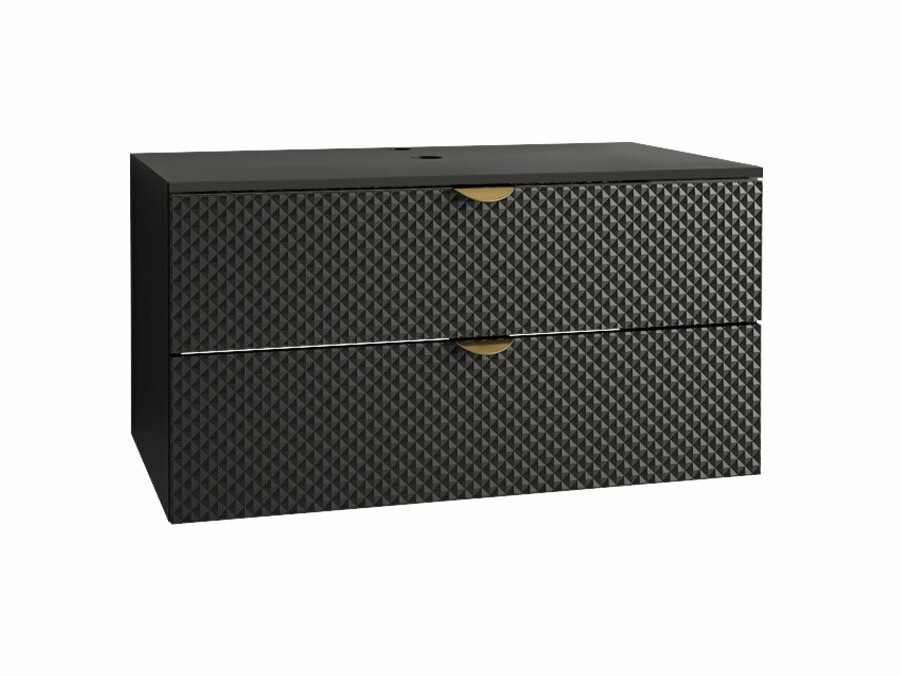 Armoire de salle de bains murale pour lavabo Matrix (Noir)