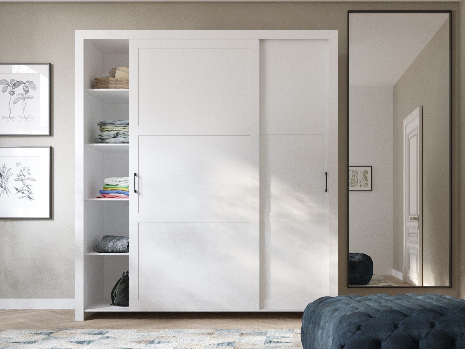Armoire Murrieta 190 (Blanc)