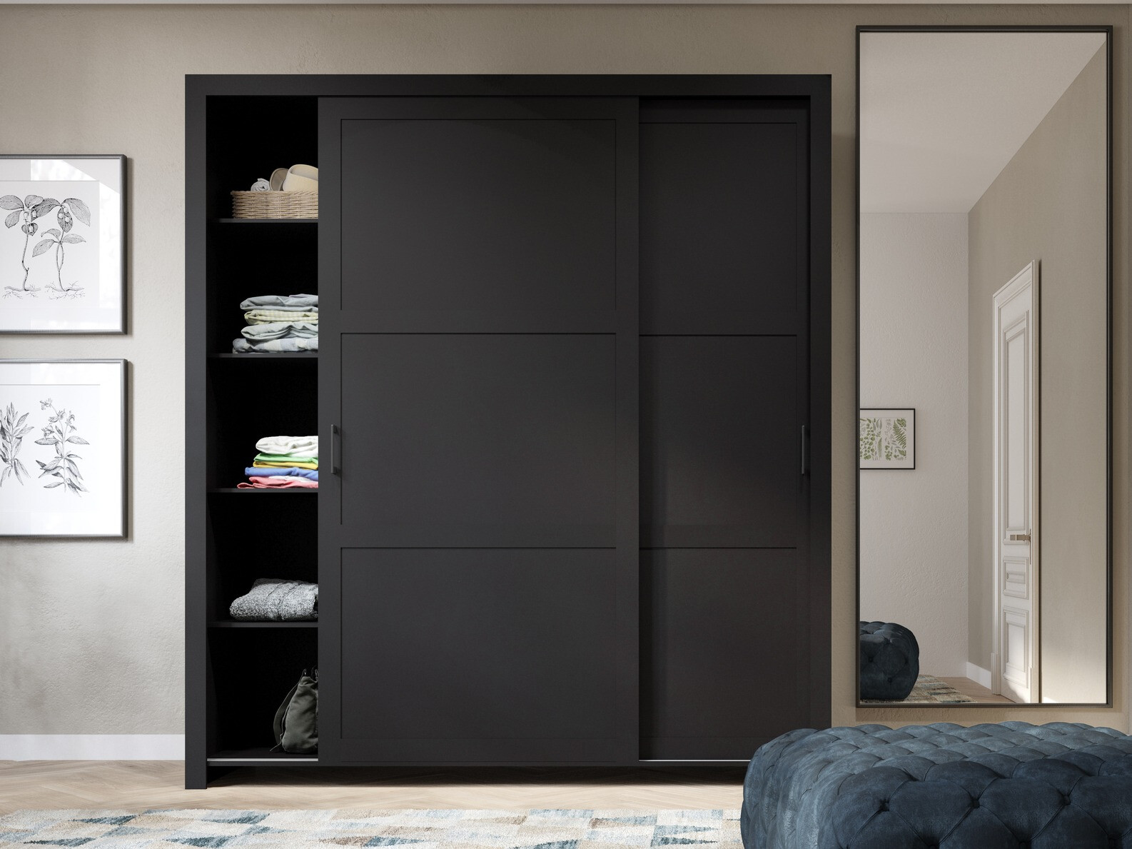 Armoire Murrieta 190 (Noir)