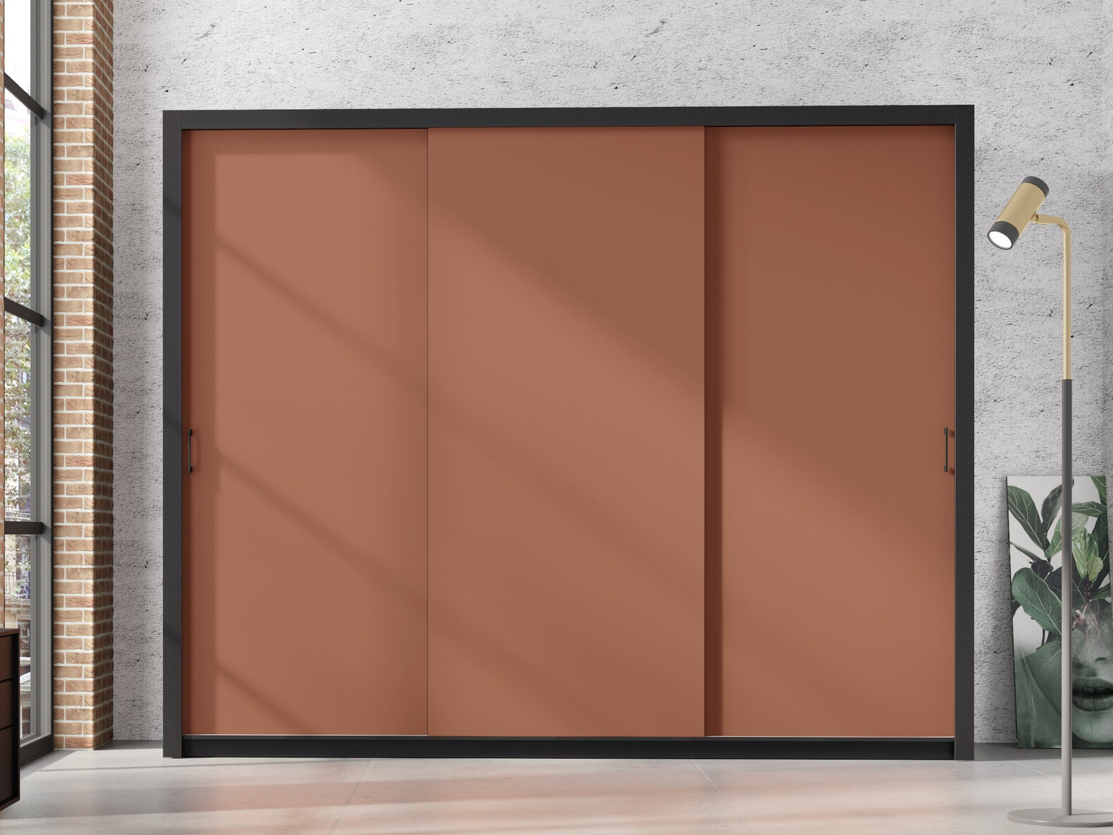 Armoire Murrieta 193 (Noir + Marron)