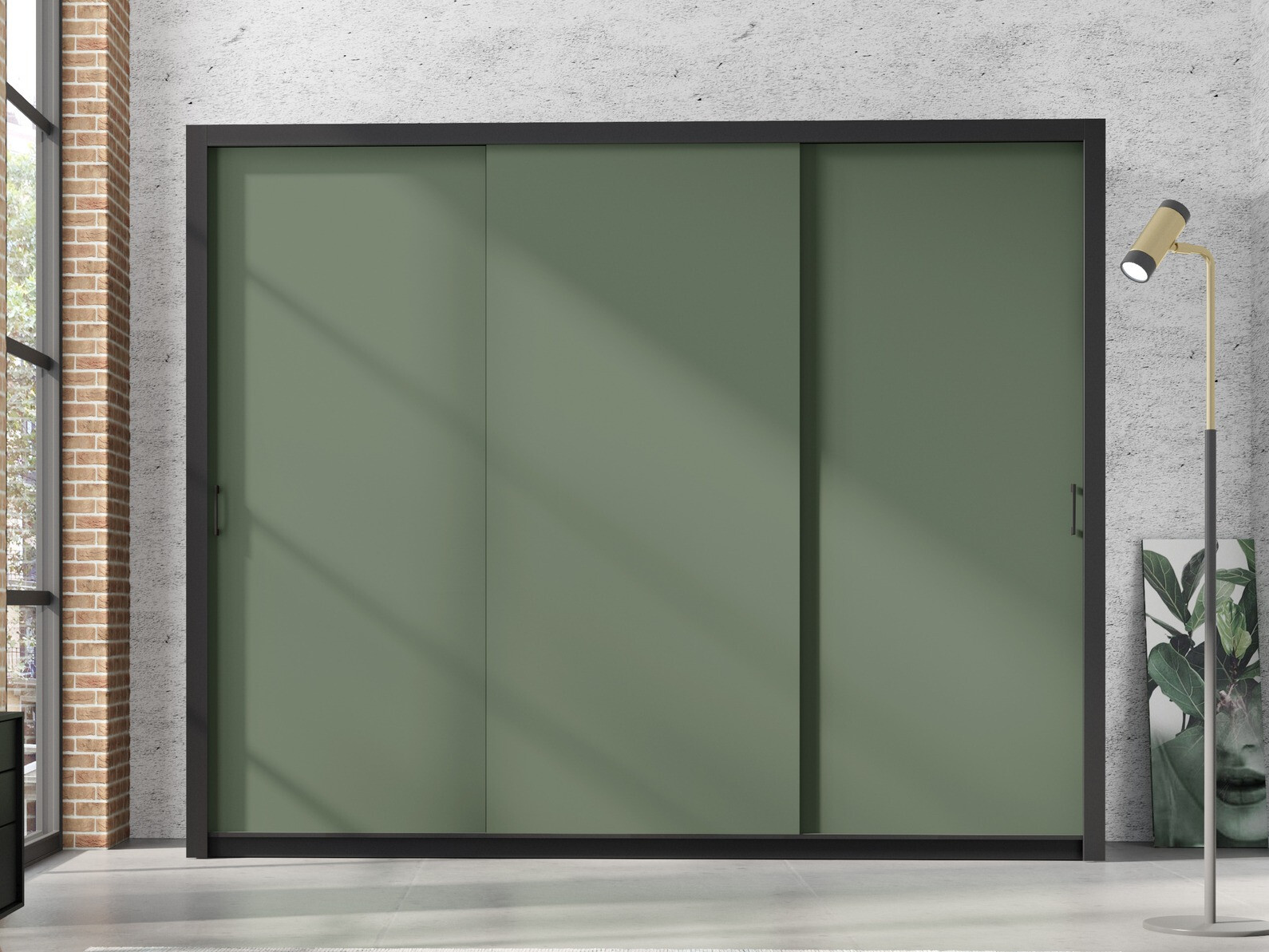 Armoire Murrieta 193 (Noir + Vert)