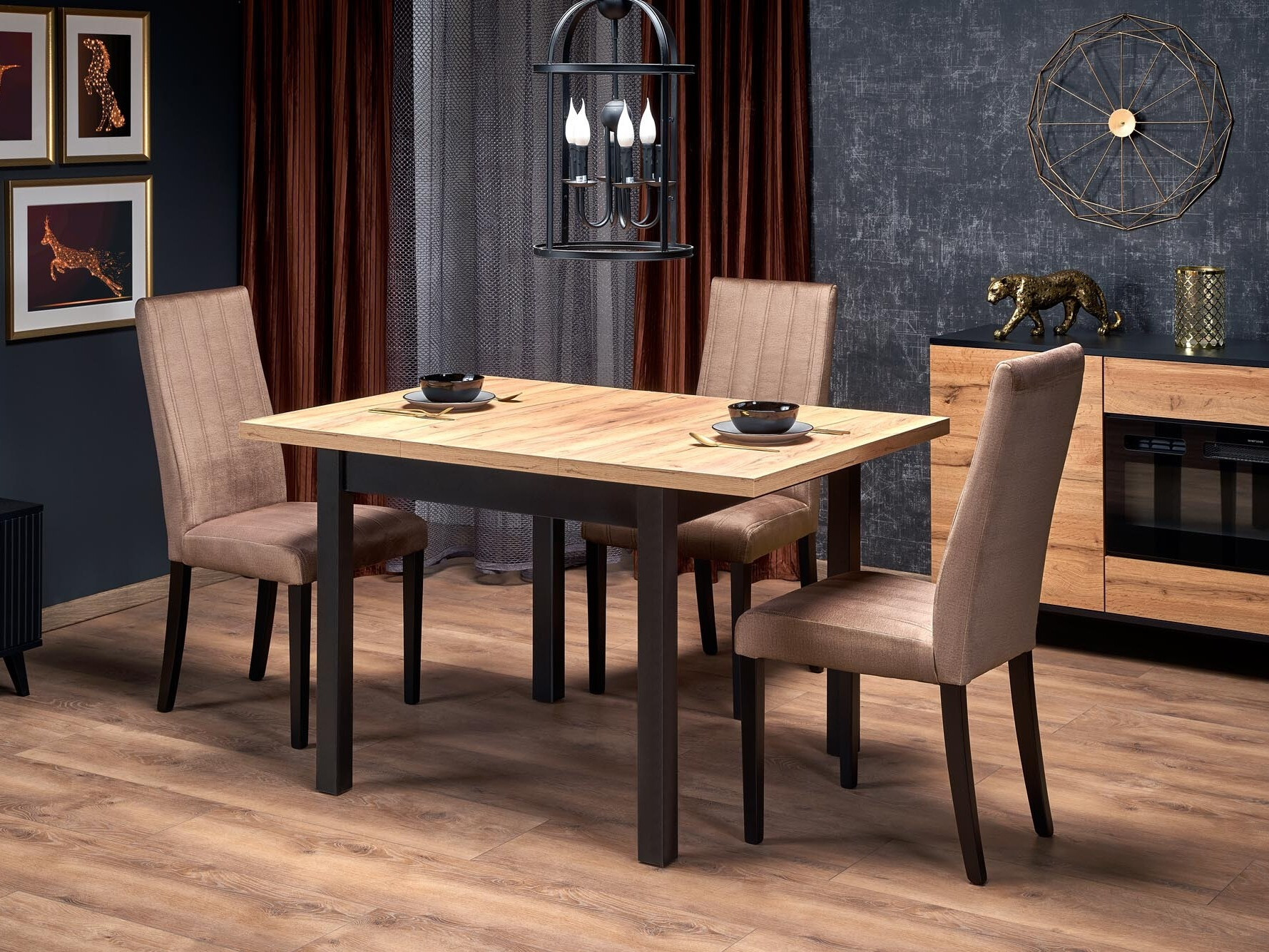 Chaise Houston 684 (Brun clair + Noir)