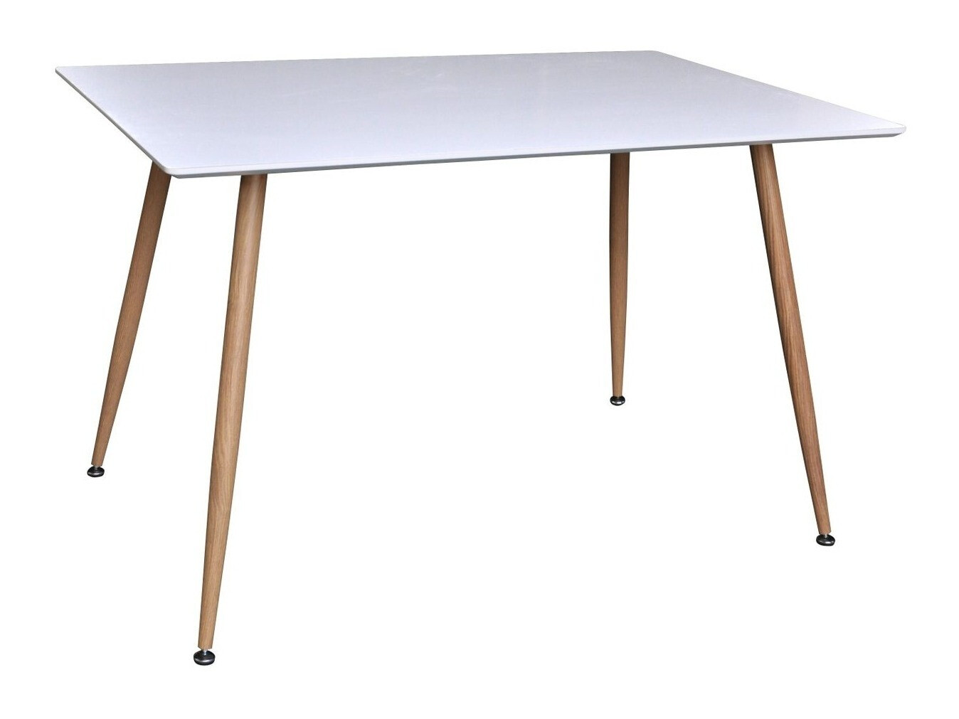 Table Dallas 4306 (Blanc brillant + Clair bois)