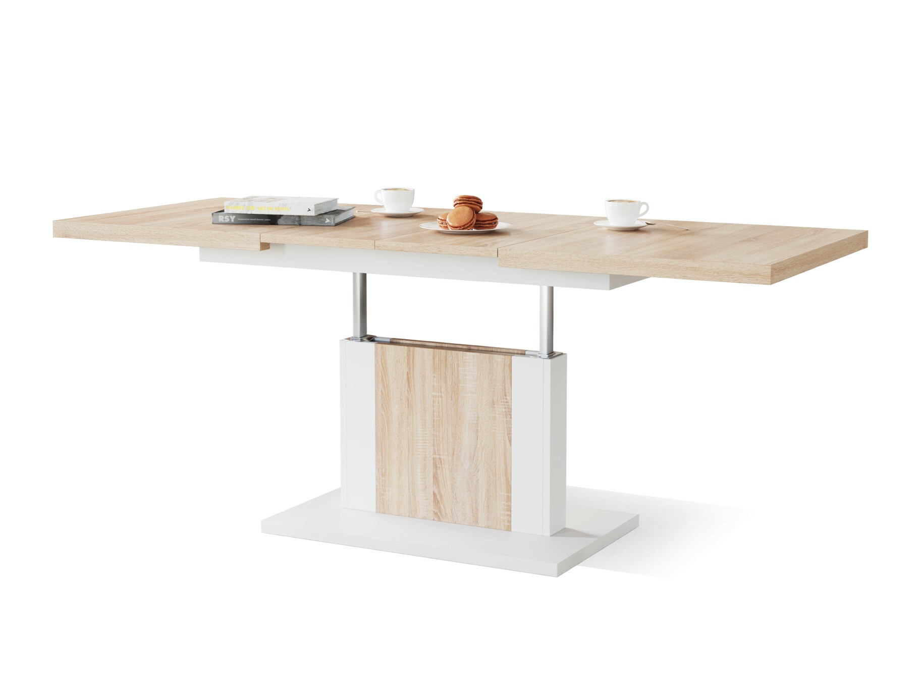 Transforming table basse Glendale 103 (Sonoma chêne + Blanc)
