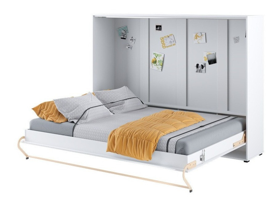 Lit escamotable Concept Pro Lenart IX (Blanc + Blanc brillant)