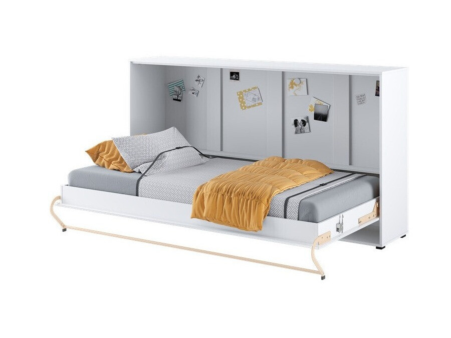 Lit escamotable Concept Pro Lenart IX (Blanc + Blanc brillant)