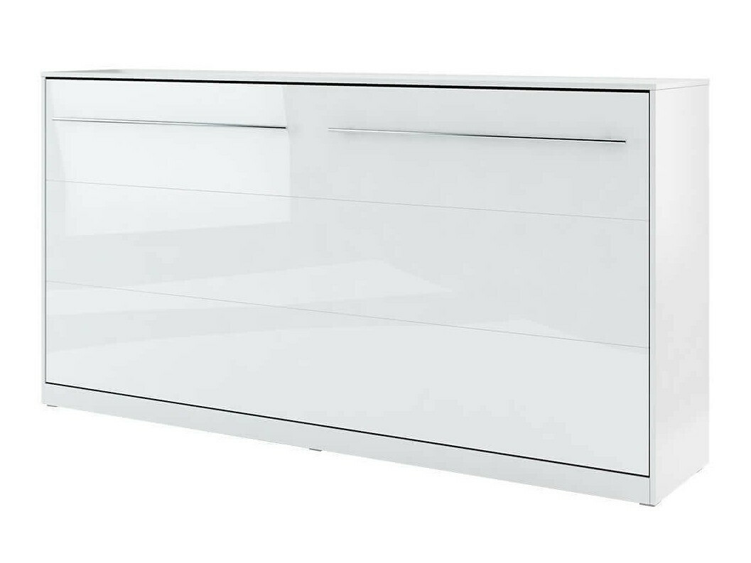 Lit escamotable Concept Pro Lenart IX (Blanc + Blanc brillant)