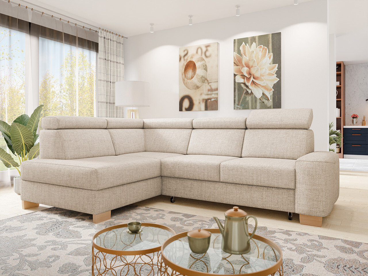 Canapé d'angle Lincoln 186 (Aragon 03)