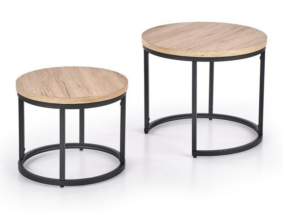 Ensemble tables basses Houston 951 (Chêne de san remo + Noir)